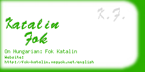 katalin fok business card